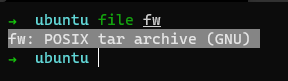 POSIX tar file
